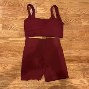 Maroon workout set
